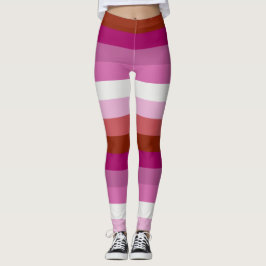 LGBTQ+-Horizontalstreifen für Lesben-Stolz Leggings