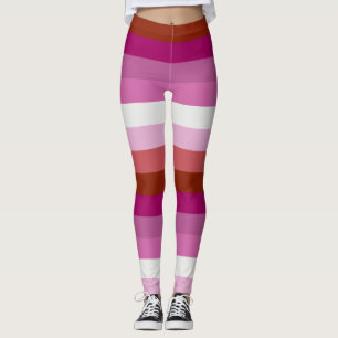 LGBTQ+-Horizontalstreifen für Lesben-Stolz Leggings