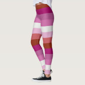 LGBTQ+-Horizontalstreifen für Lesben-Stolz Leggings (Links)