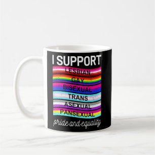 LGBTQ I unterstützt pansexuelle asexuelle Transbis Kaffeetasse