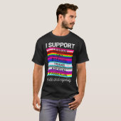 LGBTQ I unterstützt pansexuelle asexuelle Transbis T-Shirt (Vorne ganz)