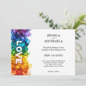 🌈 LGBTQ in Liebe gestrichen Einladung (Stehend Vorderseite)