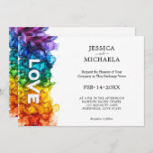 🌈 LGBTQ in Liebe gestrichen Einladung (Vorne/Hinten)