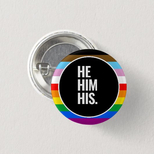 LGBTQ+-Inklusiv-Flag Button (Vorne & Hinten)