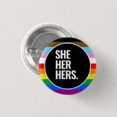 LGBTQ+-Inklusiv-Flag Button (Vorne & Hinten)