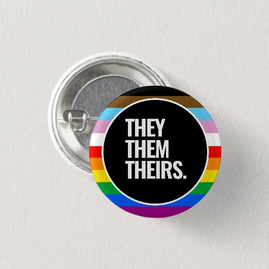 LGBTQ+-Inklusiv-Flag Button (Vorne & Hinten)