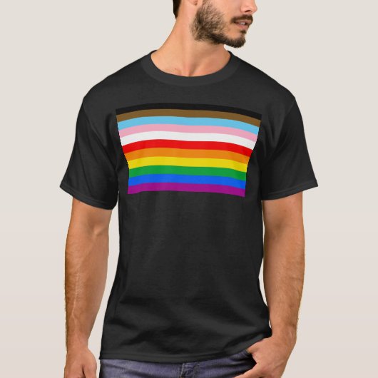 LGBTQ+-Inklusiv-Flag T-Shirt (Vorderseite)