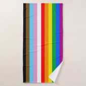 LGBTQ+ INKLUSIVE PRIDE FLAG BADEHANDTUCH (Badehandtuch)