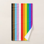 LGBTQ+ INKLUSIVE PRIDE FLAG BADHANDTUCH SET (Handtuch)