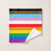 LGBTQ+ INKLUSIVE PRIDE FLAG BADHANDTUCH SET (Waschlappen)