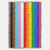LGBTQ+ INKLUSIVE PRIDE FLAG DECKE (Vorderseite Vertikal)