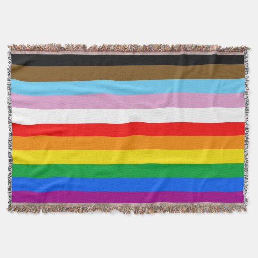 LGBTQ+ INKLUSIVE PRIDE FLAG DECKE (Vorderseite)