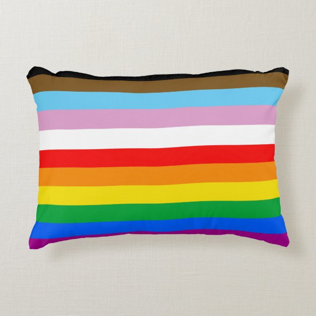 LGBTQ+ INKLUSIVE PRIDE FLAG DEKOKISSEN (Vorderseite)