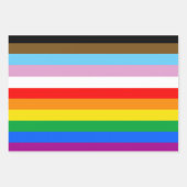 LGBTQ+ INKLUSIVE PRIDE FLAG GESCHENKPAPIER SET (Vorderseite 3)