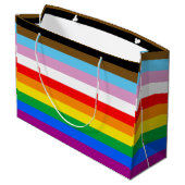 LGBTQ+ INKLUSIVE PRIDE FLAG GROßE GESCHENKTÜTE (Rückseite Schrägansicht)