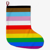 LGBTQ+ INKLUSIVE PRIDE FLAG GROßER WEIHNACHTSSTRUMPF (Vorderseite)
