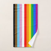 LGBTQ+ INKLUSIVE PRIDE FLAG HANDTUCH (Handtuch)