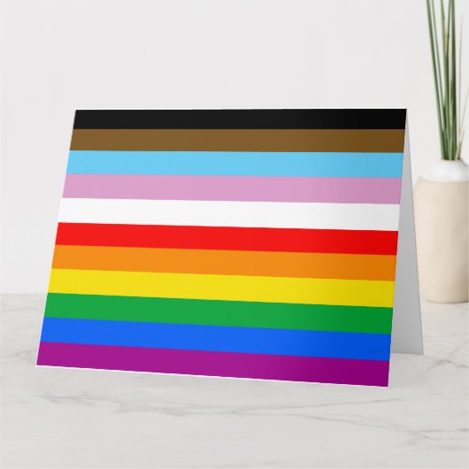 LGBTQ+ INKLUSIVE PRIDE FLAG KARTE (Vorderseite)