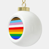 LGBTQ+ INKLUSIVE PRIDE FLAG KERAMIK Kugel-Ornament (Rechts)