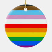 LGBTQ+ INKLUSIVE PRIDE FLAG KERAMIK ORNAMENT (Hinten)