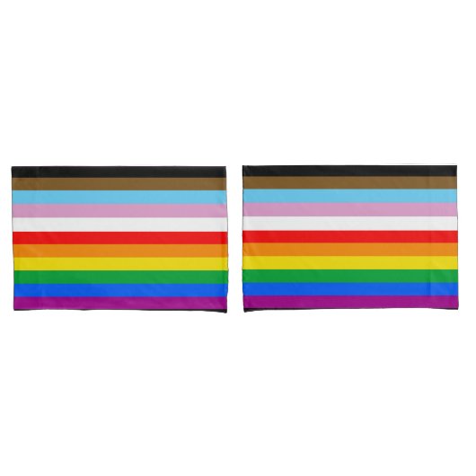 LGBTQ+ INKLUSIVE PRIDE FLAG KISSENBEZUG (Vorderseite-Set)