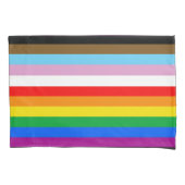 LGBTQ+ INKLUSIVE PRIDE FLAG KISSENBEZUG (Vorderseite-Links)