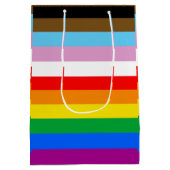 LGBTQ+ INKLUSIVE PRIDE FLAG MITTLERE GESCHENKTÜTE (Rückseite)
