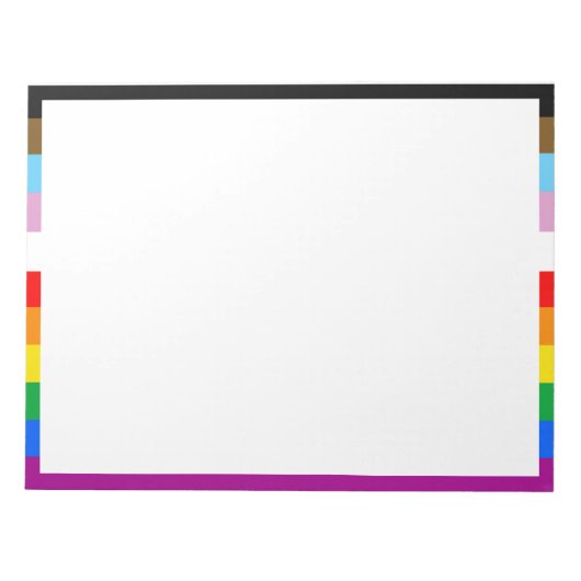 LGBTQ+ INKLUSIVE PRIDE FLAG NOTIZBLOCK (Vorderseite)