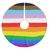 LGBTQ+ INKLUSIVE PRIDE FLAG POLYESTER WEIHNACHTSBAUMDECKE (Vorderseite)