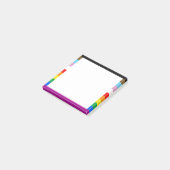LGBTQ+ INKLUSIVE PRIDE FLAG POST-IT KLEBEZETTEL (angewinkelt)