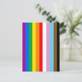 LGBTQ+ INKLUSIVE PRIDE FLAG POSTKARTE (Stehend Vorderseite)