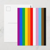 LGBTQ+ INKLUSIVE PRIDE FLAG POSTKARTE (Vorne/Hinten)