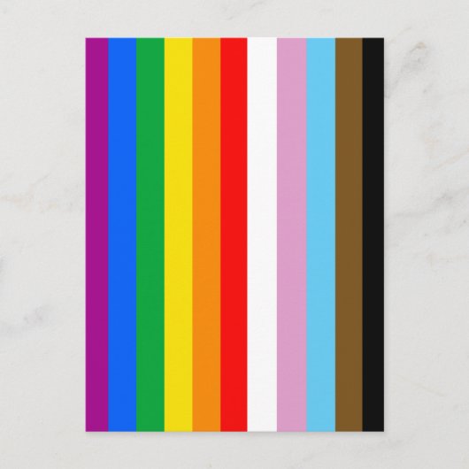 LGBTQ+ INKLUSIVE PRIDE FLAG POSTKARTE (Vorderseite)