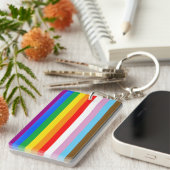LGBTQ+ INKLUSIVE PRIDE FLAG SCHLÜSSELANHÄNGER (Vorderseite rechts)