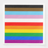 LGBTQ+ INKLUSIVE PRIDE FLAG SERVIETTE (Vorderseite)