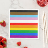 LGBTQ+ INKLUSIVE PRIDE FLAG SERVIETTE (Beispiel)