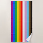 LGBTQ+ INKLUSIVE PRIDE FLAG STRANDTUCH (Vorderseite)