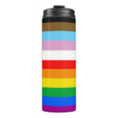 LGBTQ+ INKLUSIVE PRIDE FLAG THERMOSBECHER (Vorderseite)