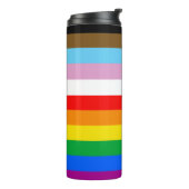 LGBTQ+ INKLUSIVE PRIDE FLAG THERMOSBECHER (Nach links gedreht)