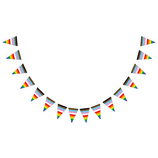 LGBTQ+ INKLUSIVE PRIDE FLAG WIMPELKETTE (Alle)