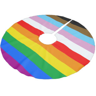 LGBTQ+ INKLUSIVE PRIDE-FLAGGE POLYESTER WEIHNACHTSBAUMDECKE