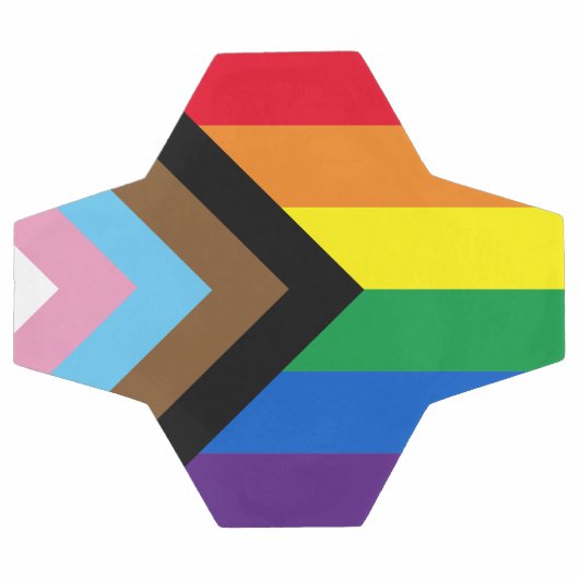 Lgbtq Inklusive Regenbogenflagge Diversity Gay Pri Fußball (Flach)