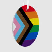 Lgbtq Inklusive Regenbogenflagge Diversity Gay Pri Ornament (Vorderseite)