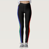 Lgbtq Inklusive Regenbogenflagge Gay Pride schwarz Leggings (Vorderseite)