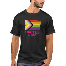 LGBTQ+ inklusiver Progress-Pride-Flag - Ihr Text