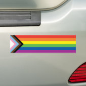 LGBTQ inklusives Progress-Pride-Flag Autoaufkleber (Auf Auto)