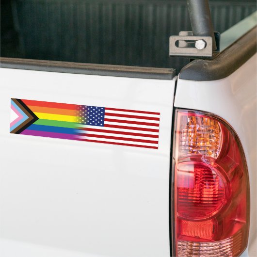 LGBTQ - Inklusives Progress-Pride-Flag Autoaufkleber (Auf Lkw)