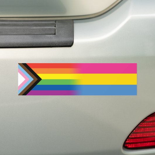 LGBTQ inklusives Progress-Pride-Flag-Pansexual-Fla Autoaufkleber (Auf Auto)