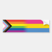 LGBTQ inklusives Progress-Pride-Flag-Pansexual-Fla Autoaufkleber (Vorne)