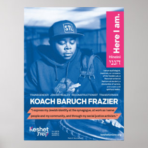 LGBTQ Jewish Heroes Poster - Koach Baruch Frazier